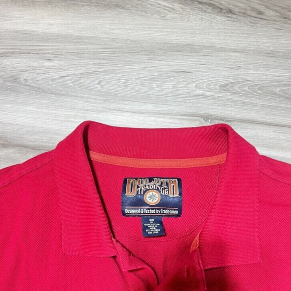 Duluth  Polo Shirt Mens XL Extra Large Red Short Sleeve Collared Heavy Weight‎ - Picture 5 of 6